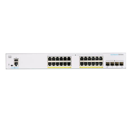 Cisco CBS350 Managed L3 Gigabit Ethernet (10/100/1000) Power over Ethernet (PoE) 1U Black, Grey