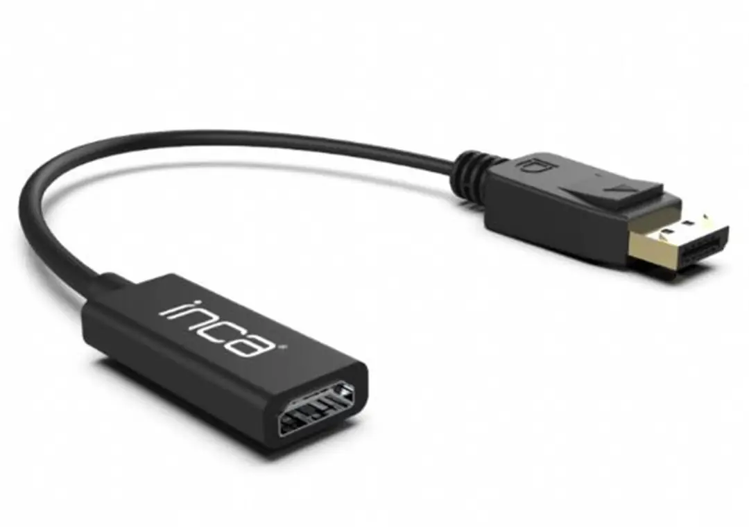 Inca IDTH-07 video cable adapter 0.2 m DisplayPort HDMI Type A (Standard) Black