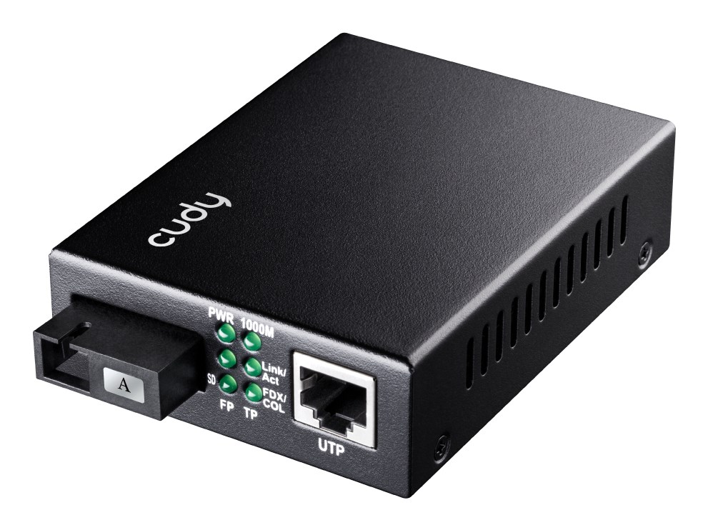 Cudy MC100GSB-60A Network Media Converter 1000 Mbit/S Multi-Mode Single-Mode Black