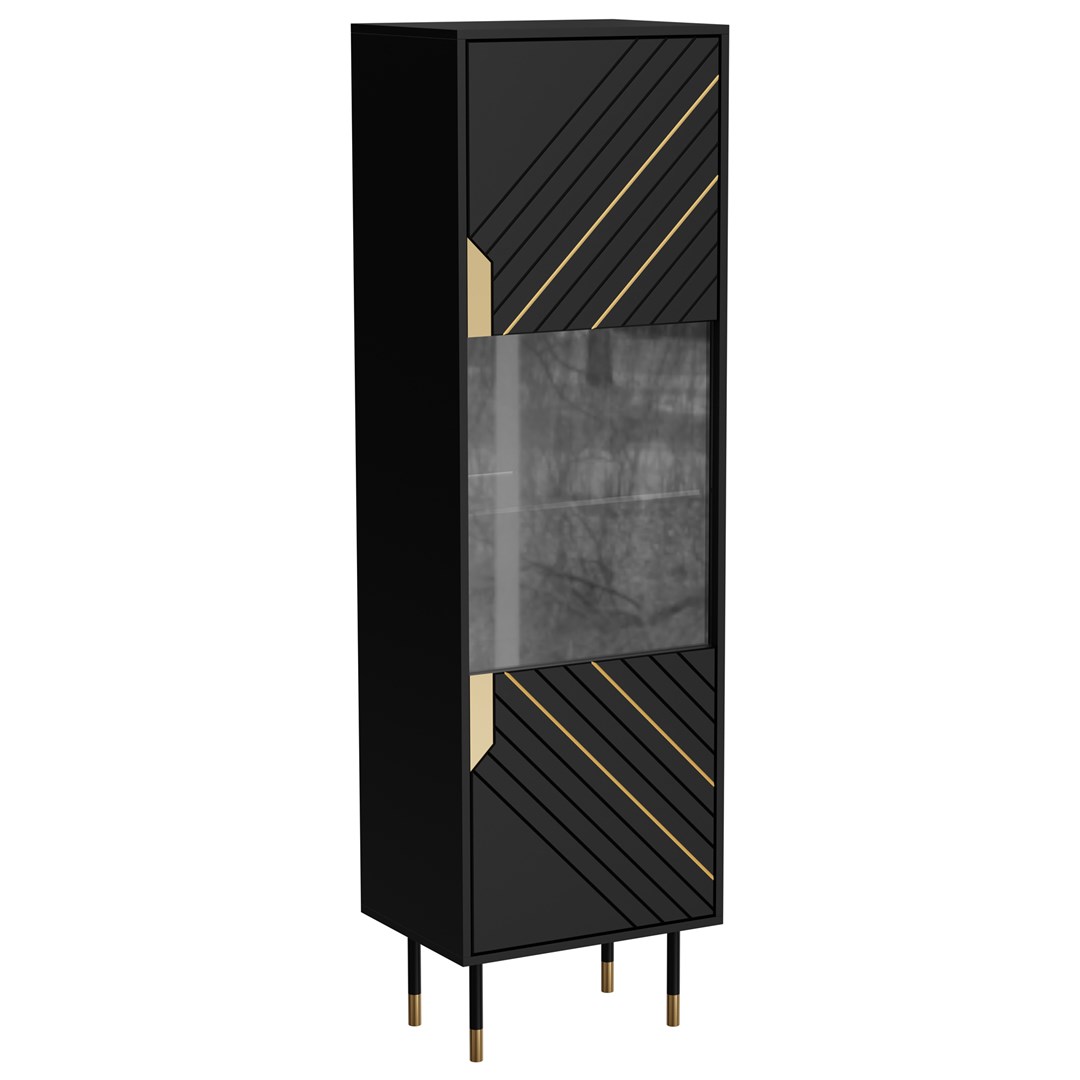 Cama MOUNTAIN Display Cabinet 54x40x180 Black Gold