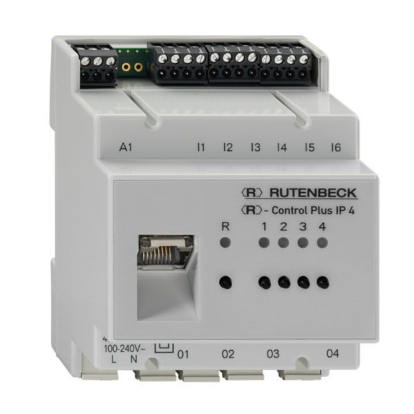 Rutenbeck IP-Schaltaktor/Sensor, 4 X 16 A , 1 A/D-Eingang, Mit Netzwerkanschluss, Control Plus IP 4