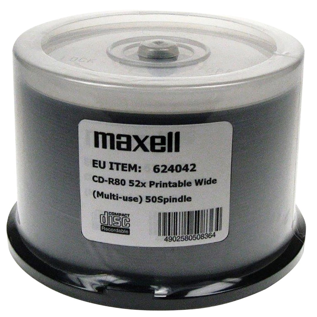MAXELL CD-R 700MB 50 Pcs. 52x80 Min Spindel CD-R For Printing
