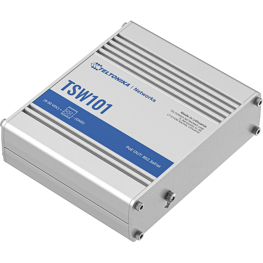 Teltonika TSW101 Gigabit Ethernet (10/100/1000) Power over Ethernet (PoE) Metallic