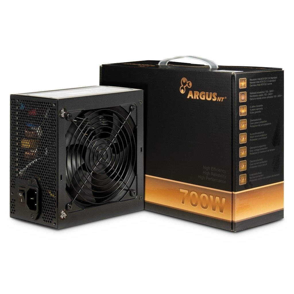 Inter-Tech ArgusNT BPS-700 power supply unit 700 W 20+4 pin ATX ATX Black
