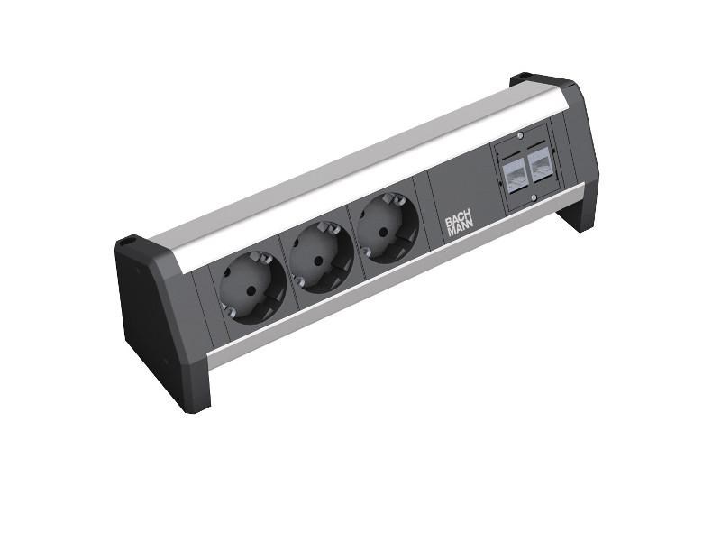Power Strip 3x Outlets 2x RJ45 GST18 Female