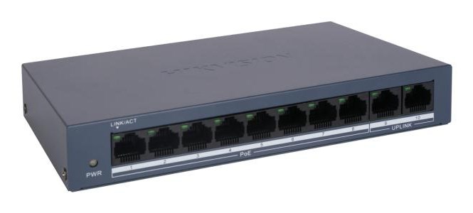 Hikvision DS-XS0110-P/Polish Unmanaged Fast Ethernet (10/100) Power over Ethernet (PoE) Grey
