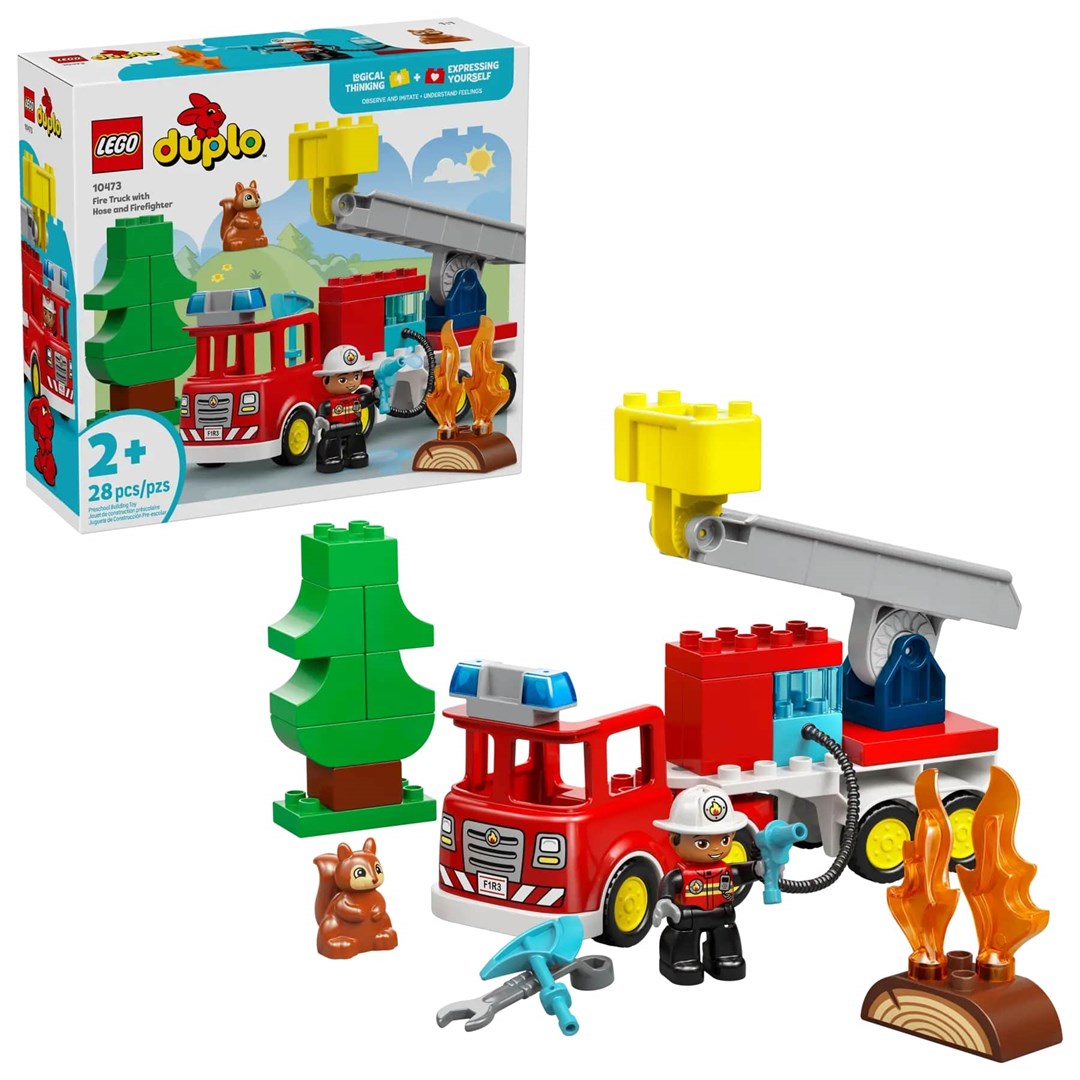 LEGO DUPLO 10473 Fire Truck With Hose And Firefighter