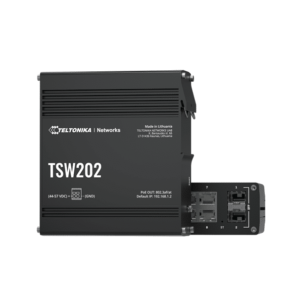 TSW202 - MANAGED - 8 X PORT POE+ SWITCH WITH 2 X SFP PORTS FOR FIBRE OPTIC COMMUNICATION