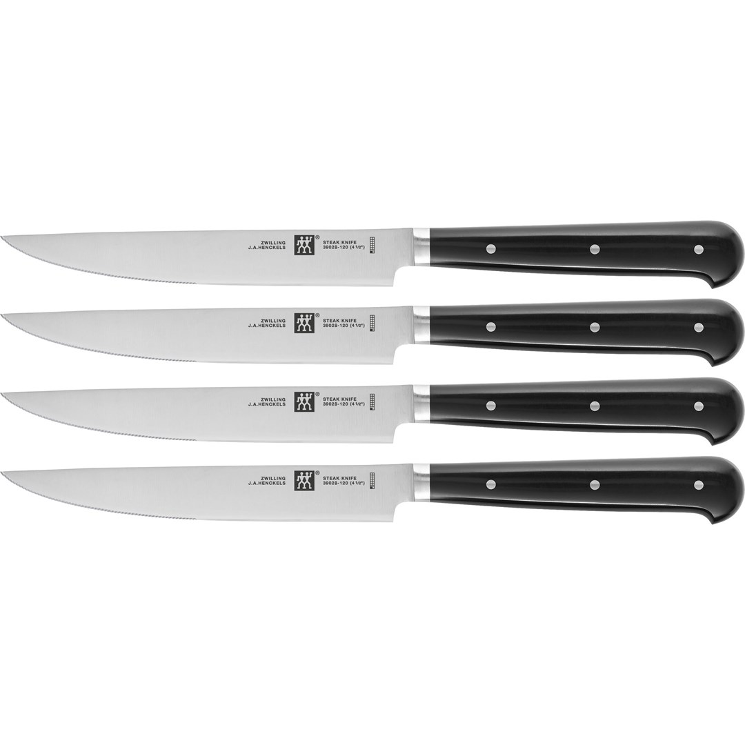 Zwilling 39029002-0 Steakset Mit Welle, 4 TLG, Edelstahl, Schwarz/Silber
