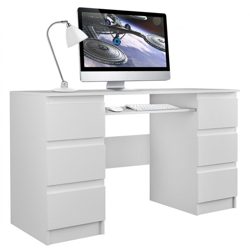 Topeshop KUBA BIEL MAT Computer Desk White
