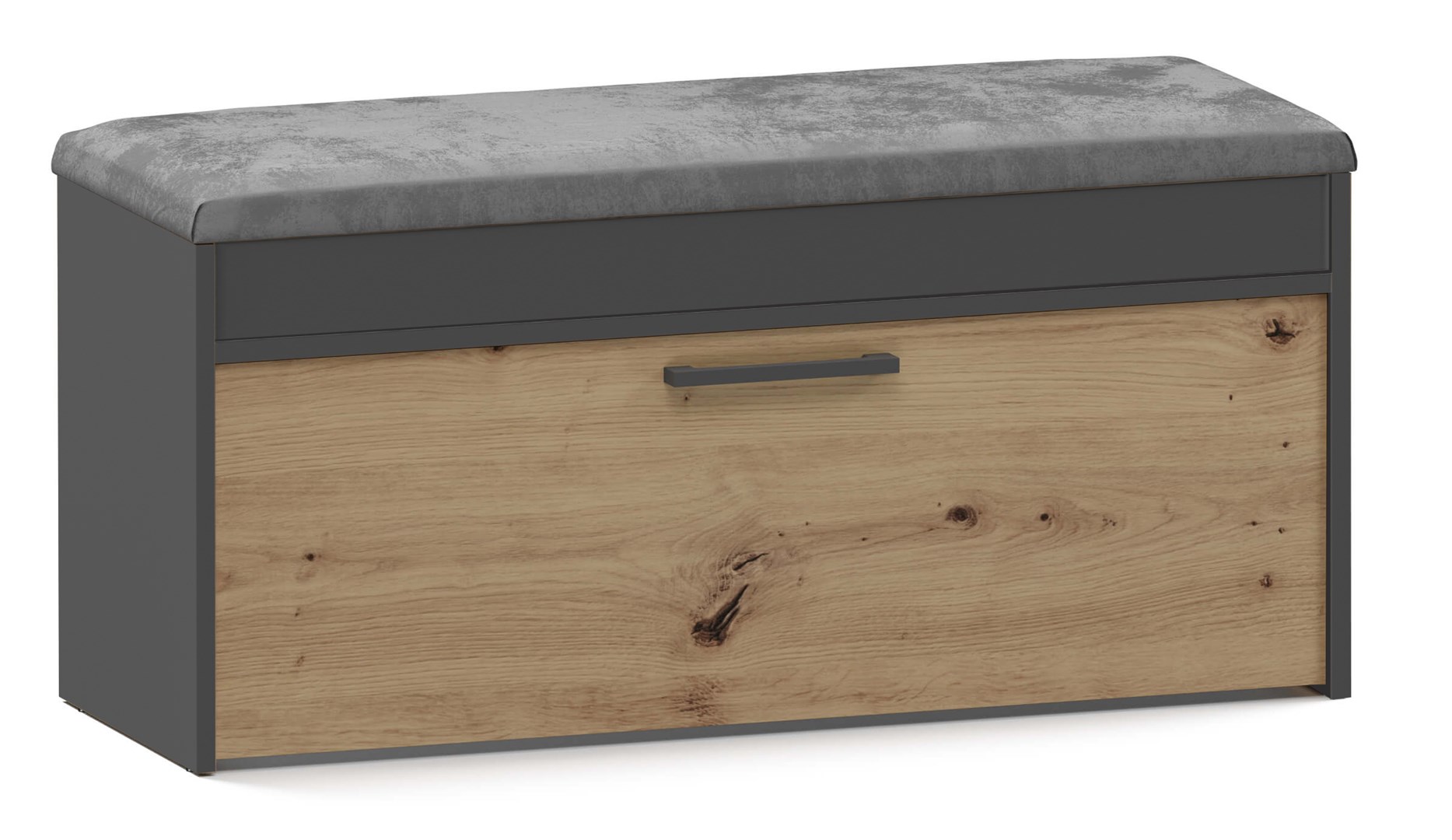 Topeshop PARMA SZAFKA ANT/ART Shoe Organizer Closed Anthracite Oak