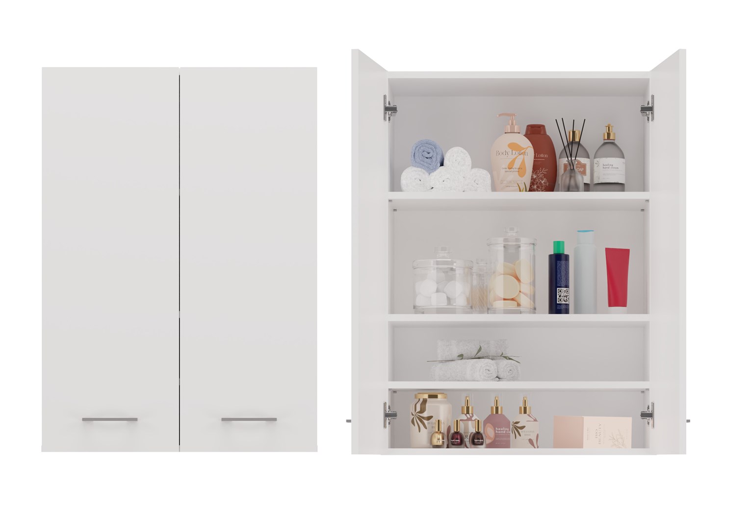 Topeshop POLA MINI DD BIEL Bathroom Storage Cabinet White