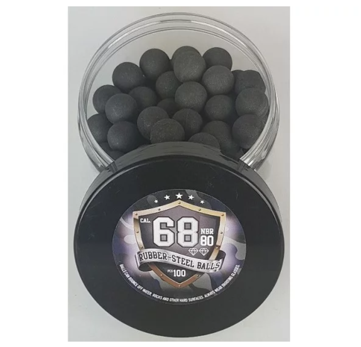 Rubber-To-Metal Balls Guard Power Cal. 68-100 Pcs.
