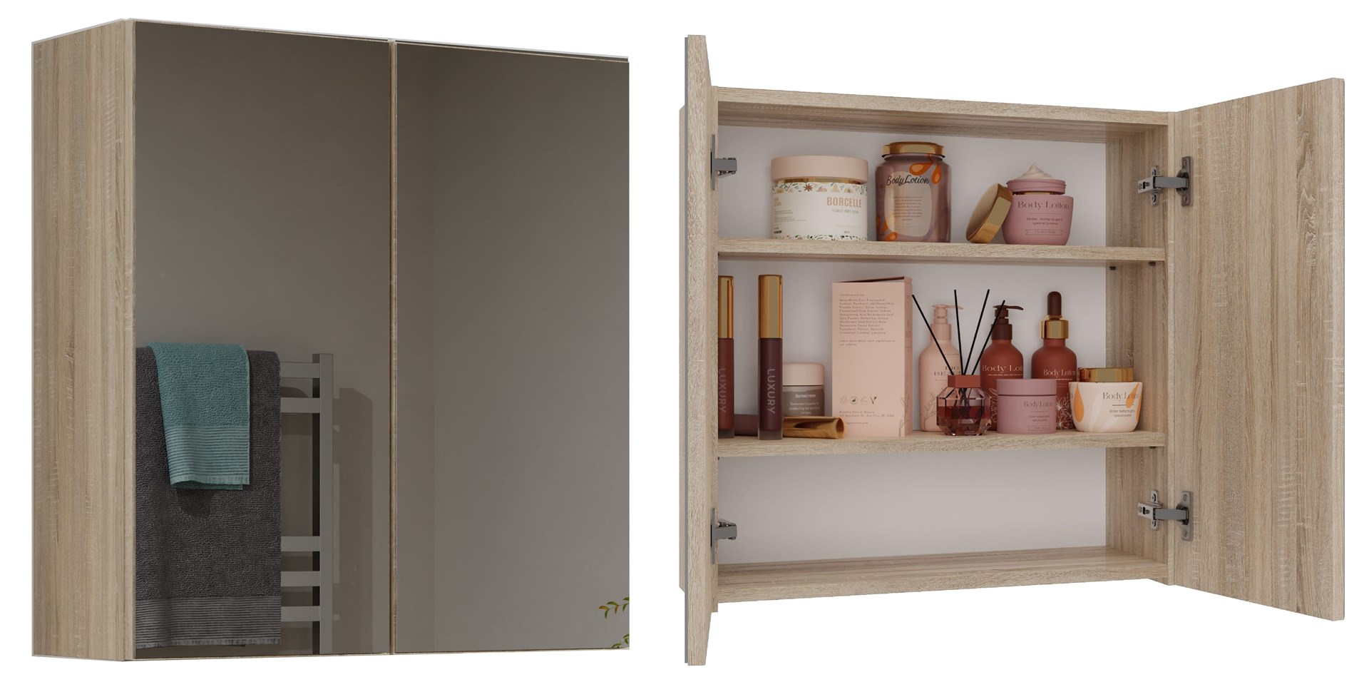 Topeshop POLA 2DL SONOMA Bathroom Storage Cabinet Oak Wood