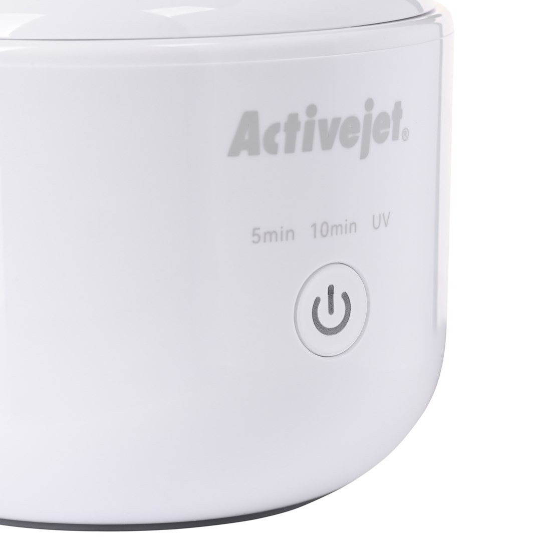 Activejet AUC-198 Cordless Ultrasonic UV Cleaner. For Dentures Braces And Jewelry White.