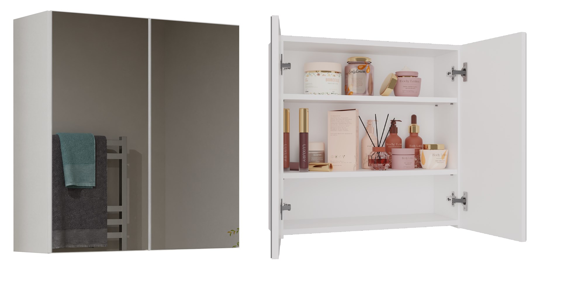 Topeshop POLA 2DL BIEL Bathroom Storage Cabinet White