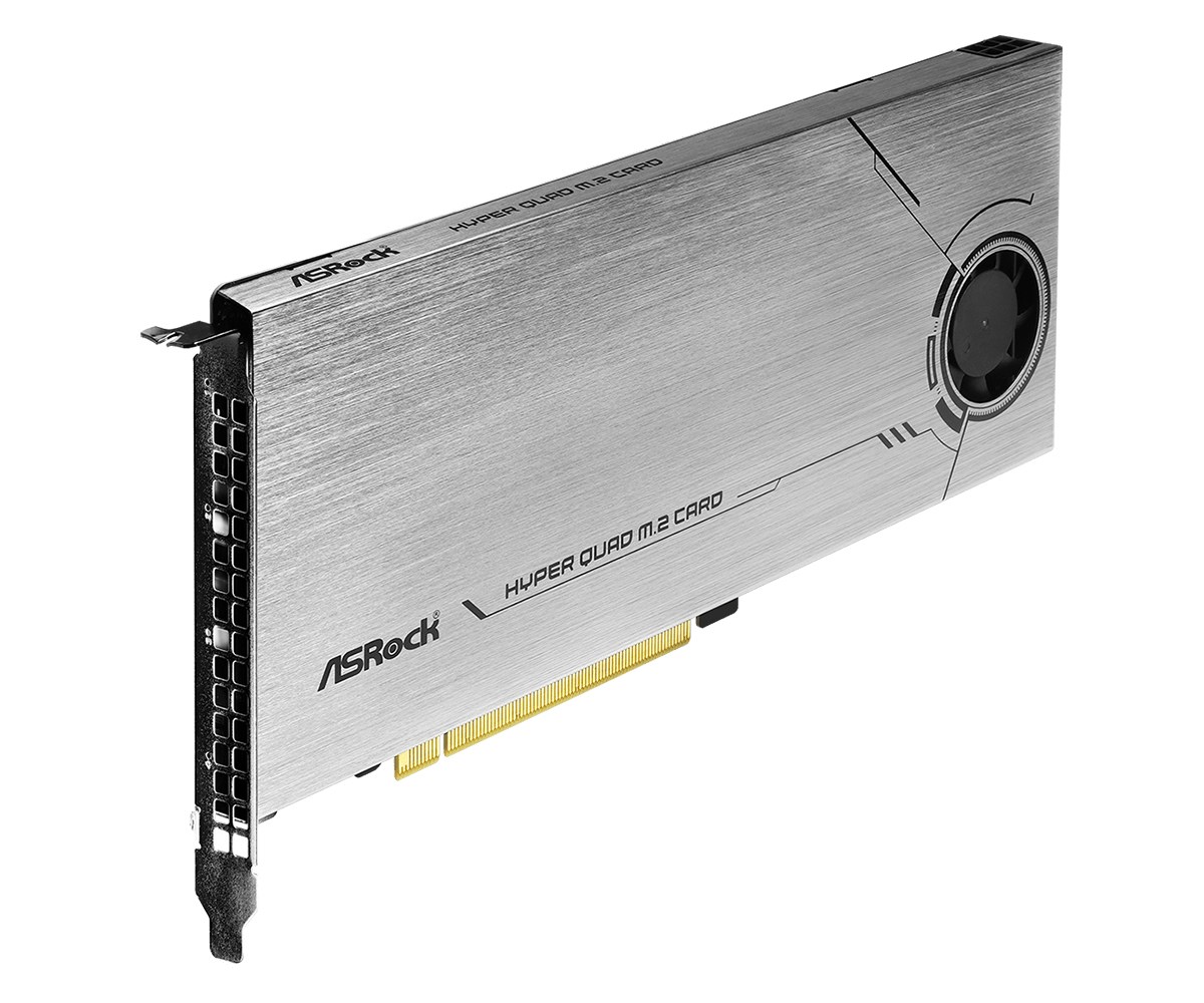 Asrock Hyper Quad M.2 interface cards/adapter Internal