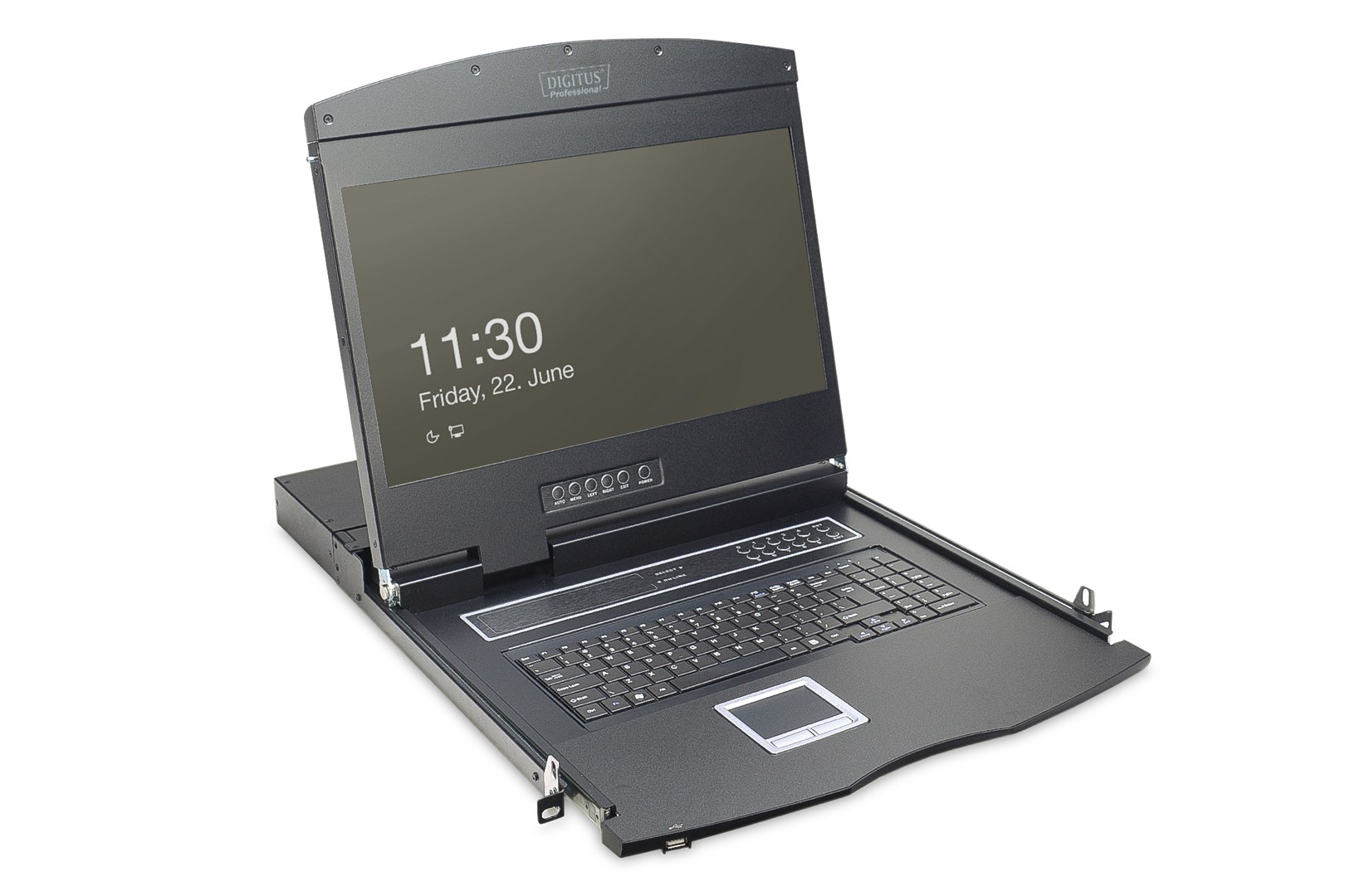 Digitus 19" LCD KVM Console, 8-Port VGA, US Keyboard
