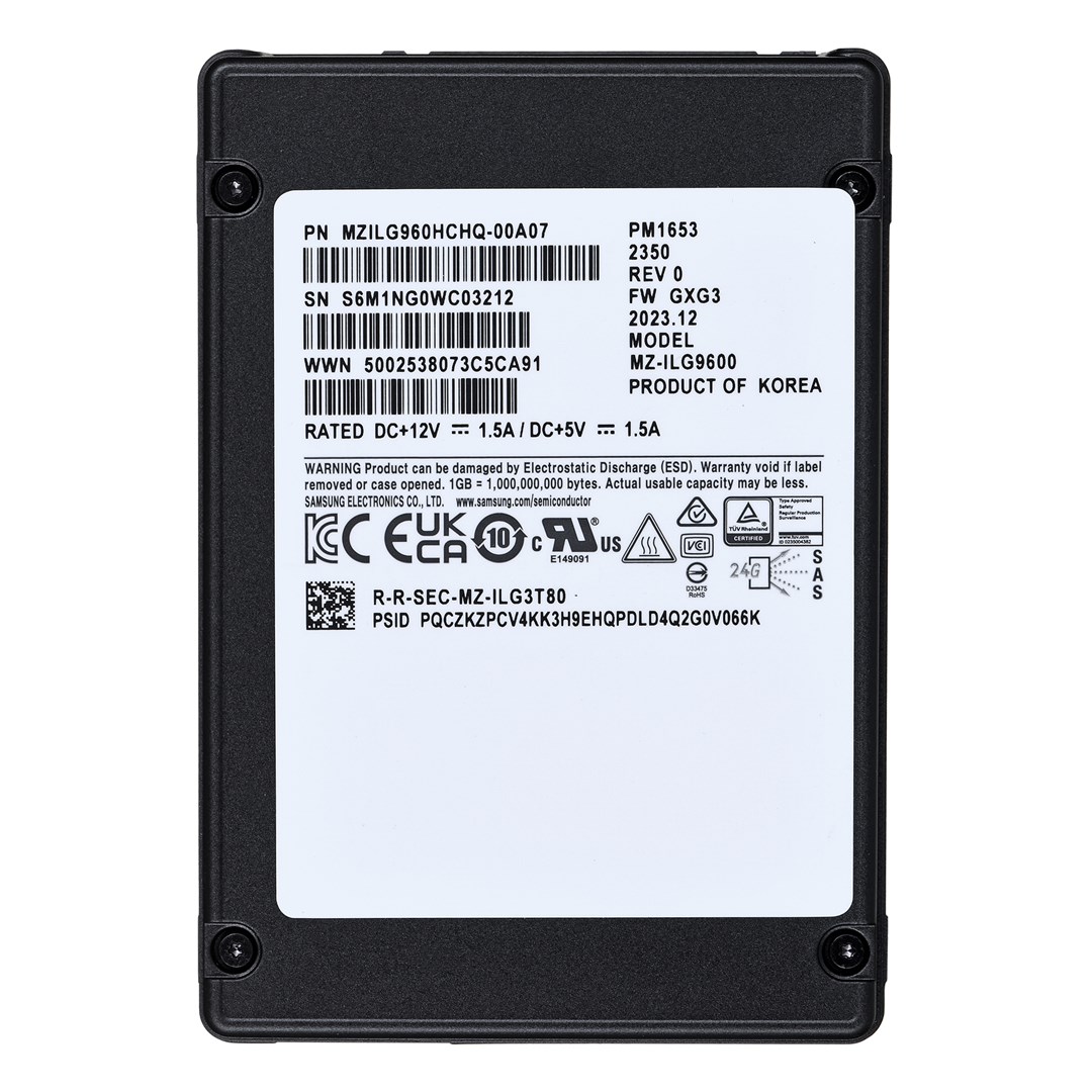 Samsung PM1653 960 GB 2.5" SAS V-NAND