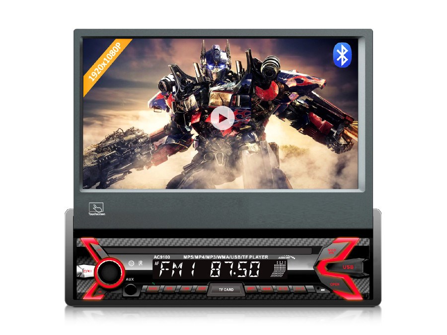 Audiocore AC9100 Radio Car Digital Black Red