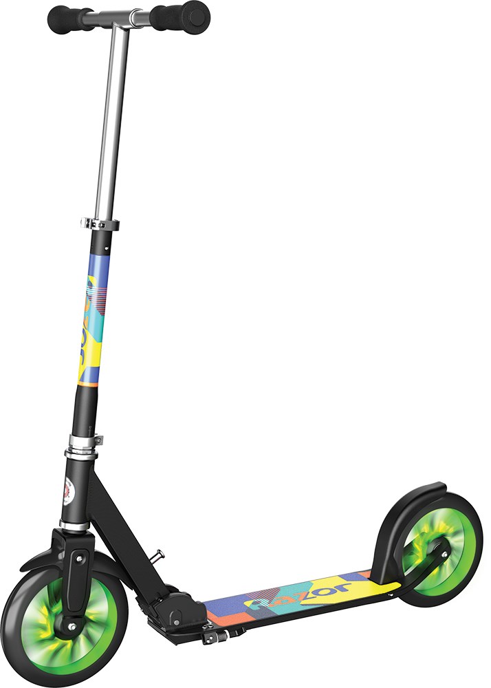 Razor A5 Lux Light-Up Kids Classic Scooter Green Multicolour