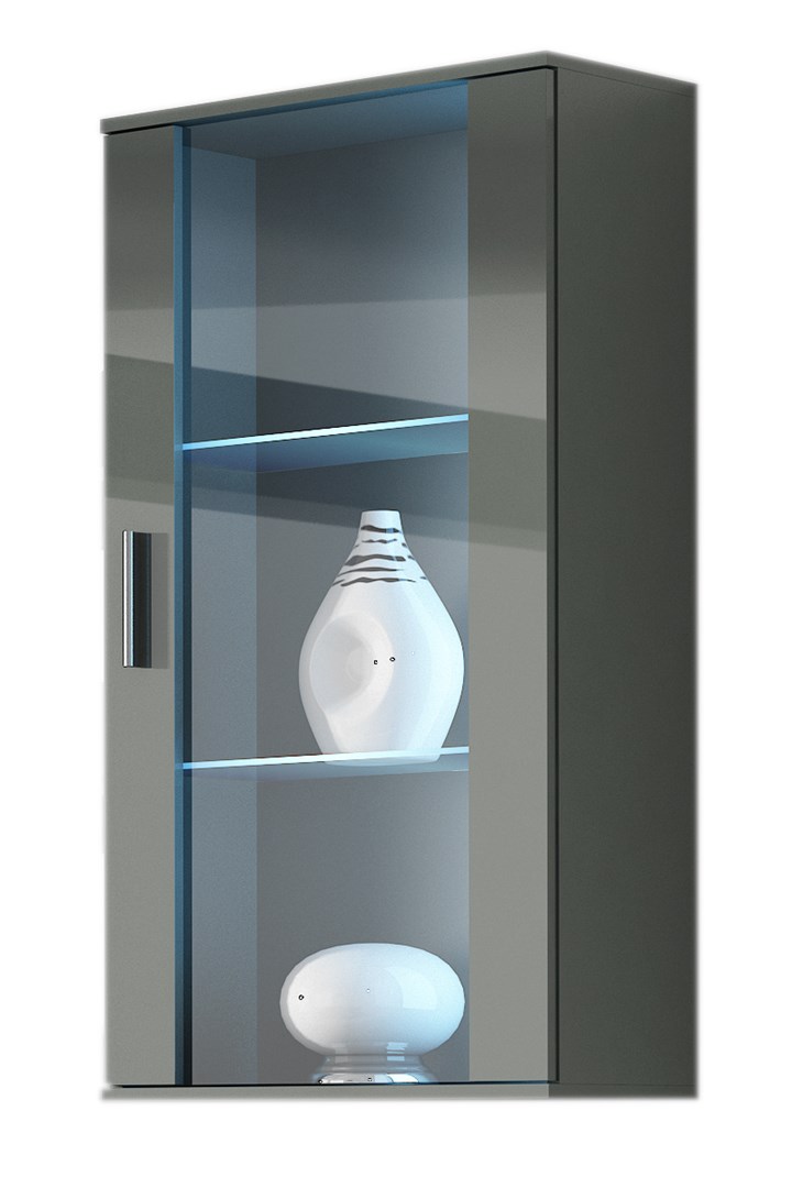 Cama Hanging Display Cabinet SOHO Grey/Grey Gloss