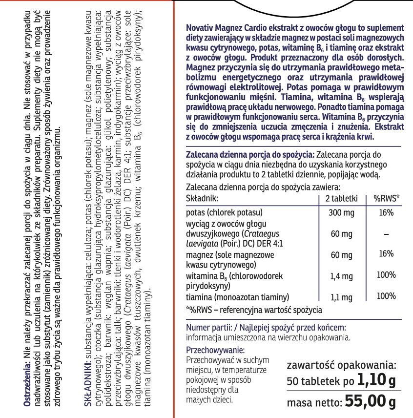 Novativ Magnesium Cardio 50 Film-Coated Tablets