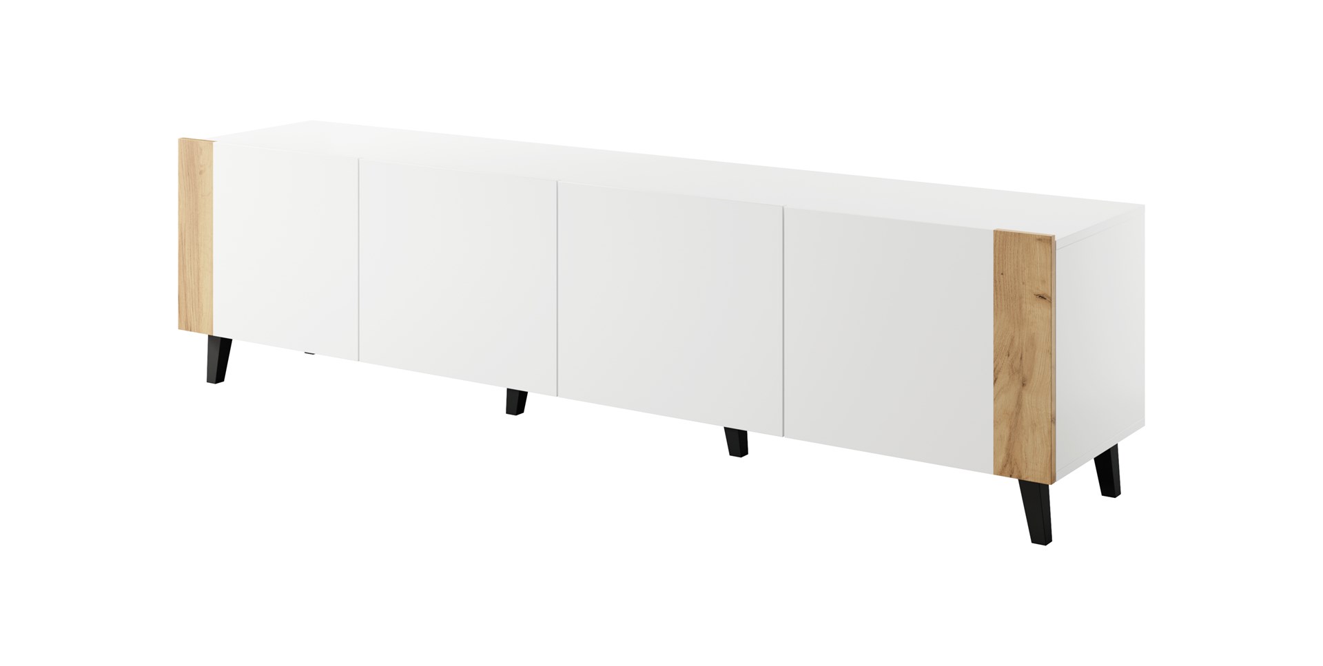 RTV Cabinet FARO 200x42x52 White Matt Oak Craft