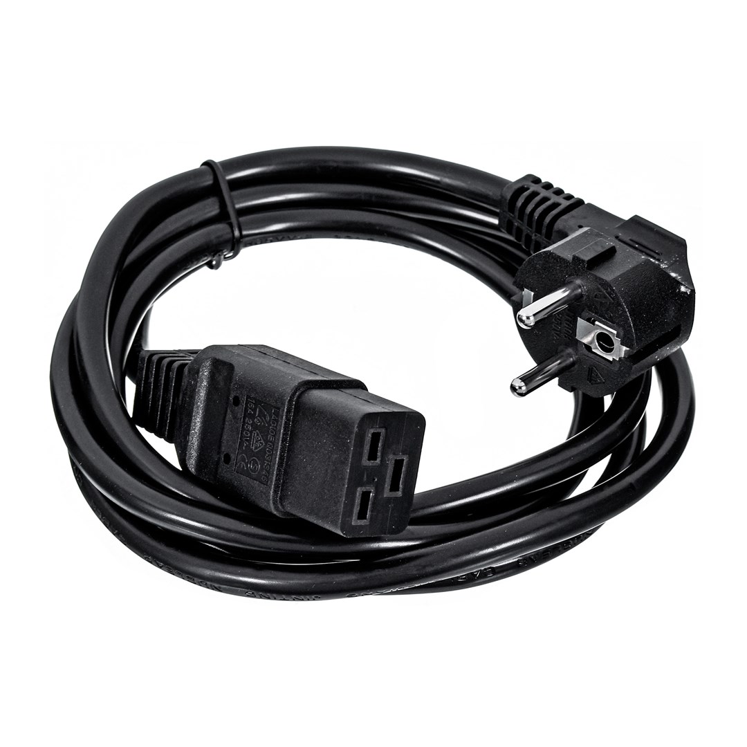 Gembird Type F/C19 1.8m Black Power plug type F C19 coupler