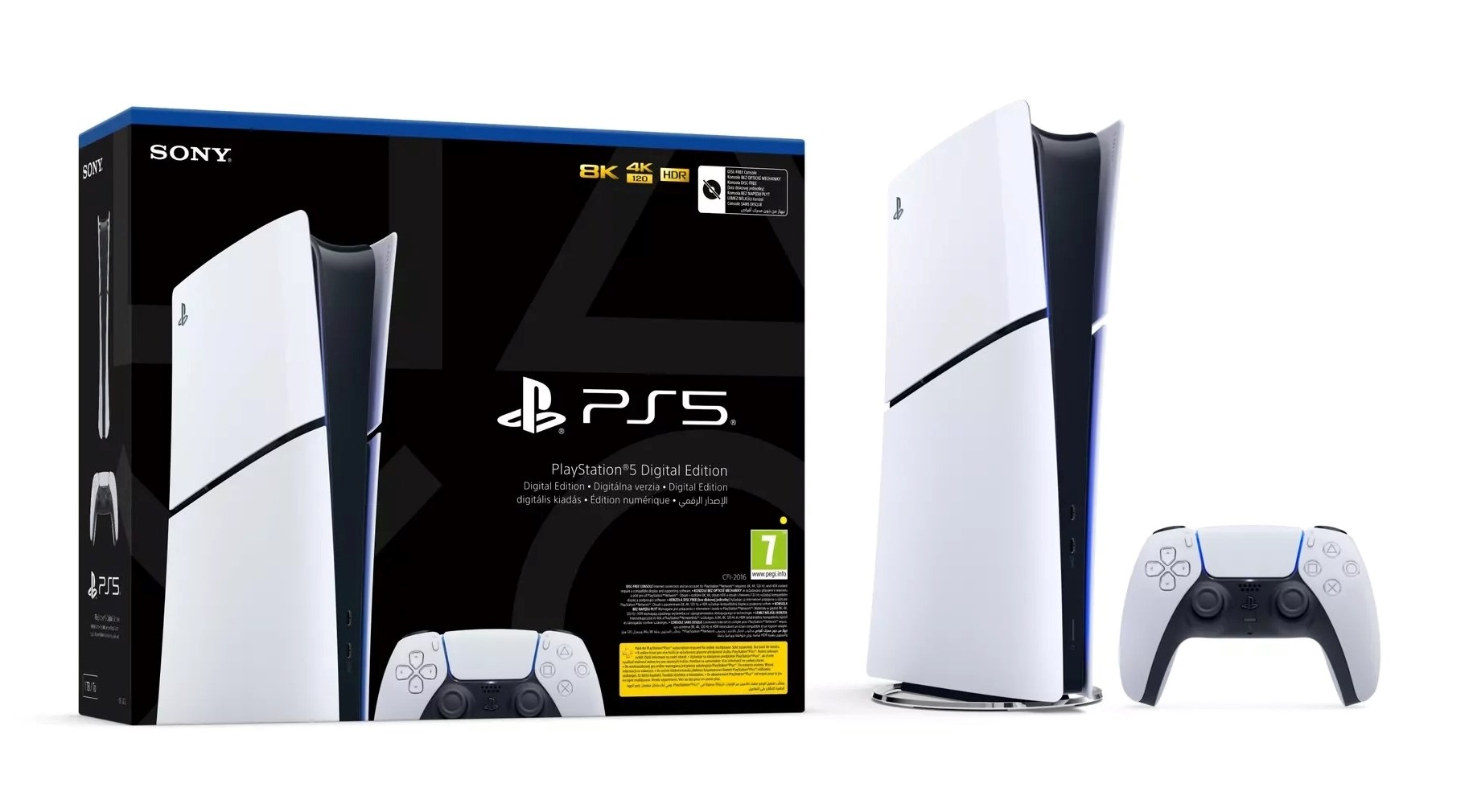 Sony PlayStation 5 Digital E Chassis (Slim) 825 GB Wi-Fi Black, White