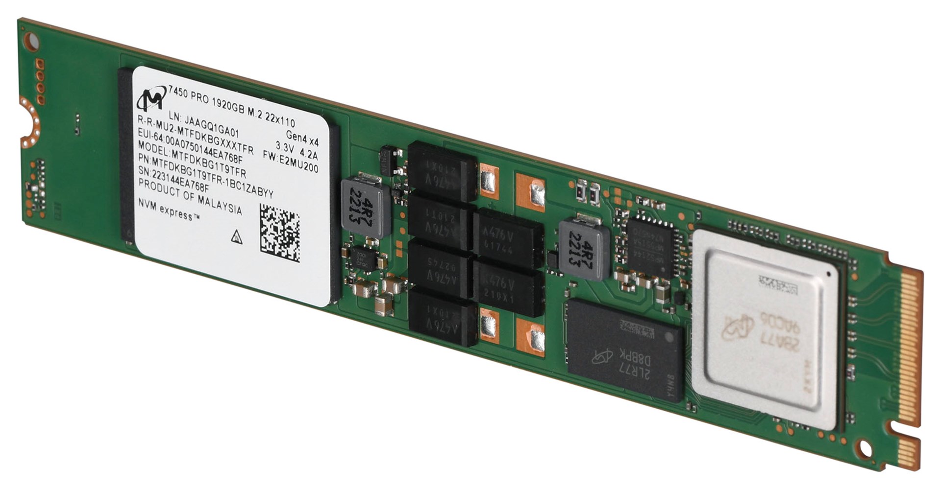 Micron 7450 PRO M.2 1.92 TB PCI Express 4.0 3D TLC NAND NVMe