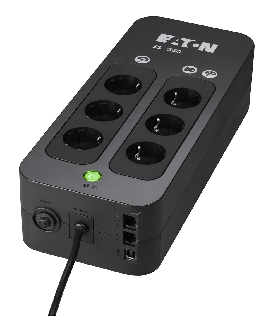 Eaton 3S550D uninterruptible power supply (UPS) Standby (Offline) 0.55 kVA 330 W 6 AC outlet(s)