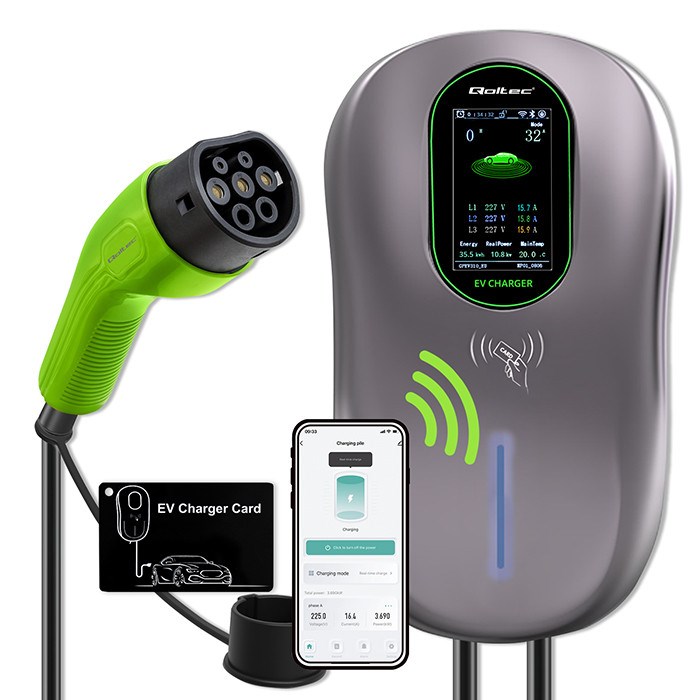 EV Charging Station 2-In-1 Type 2 22kW Wi-Fi