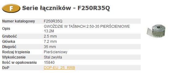 BOSTITCH GWOŹDZIE F 25-35 13 2M