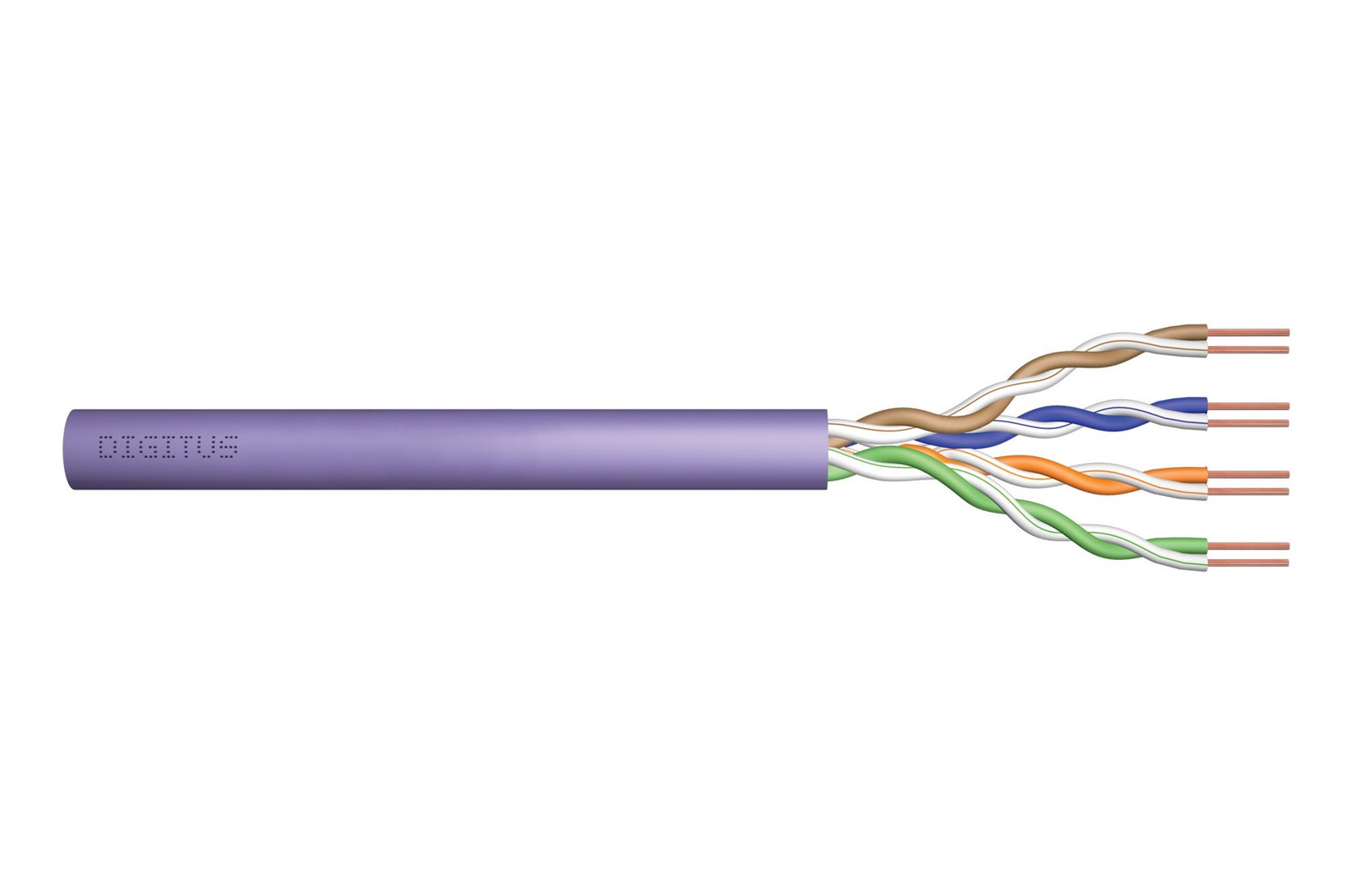DIGITUS Cat.6 Installation Cable U/UTP Eca AWG 24/1 PVC 305m Purple Carton