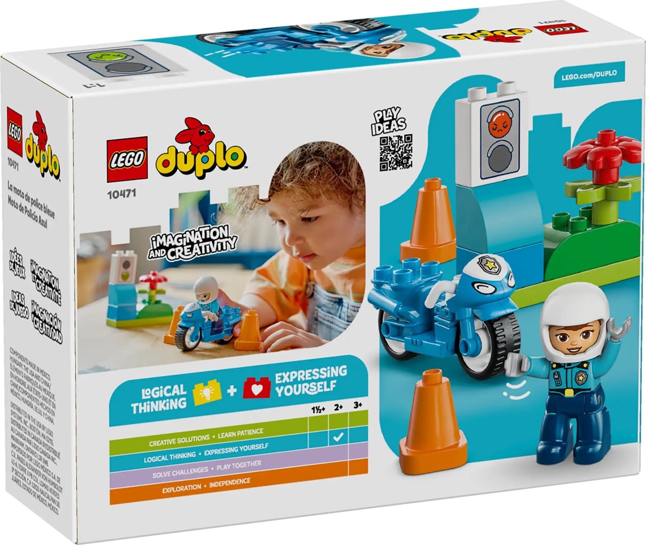 LEGO DUPLO Blue Police Motorcycle 10471