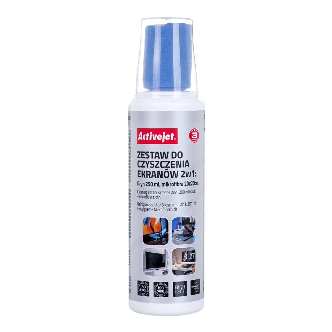 Activejet Screen Cleaning Kit 2in1 250ml Cloth