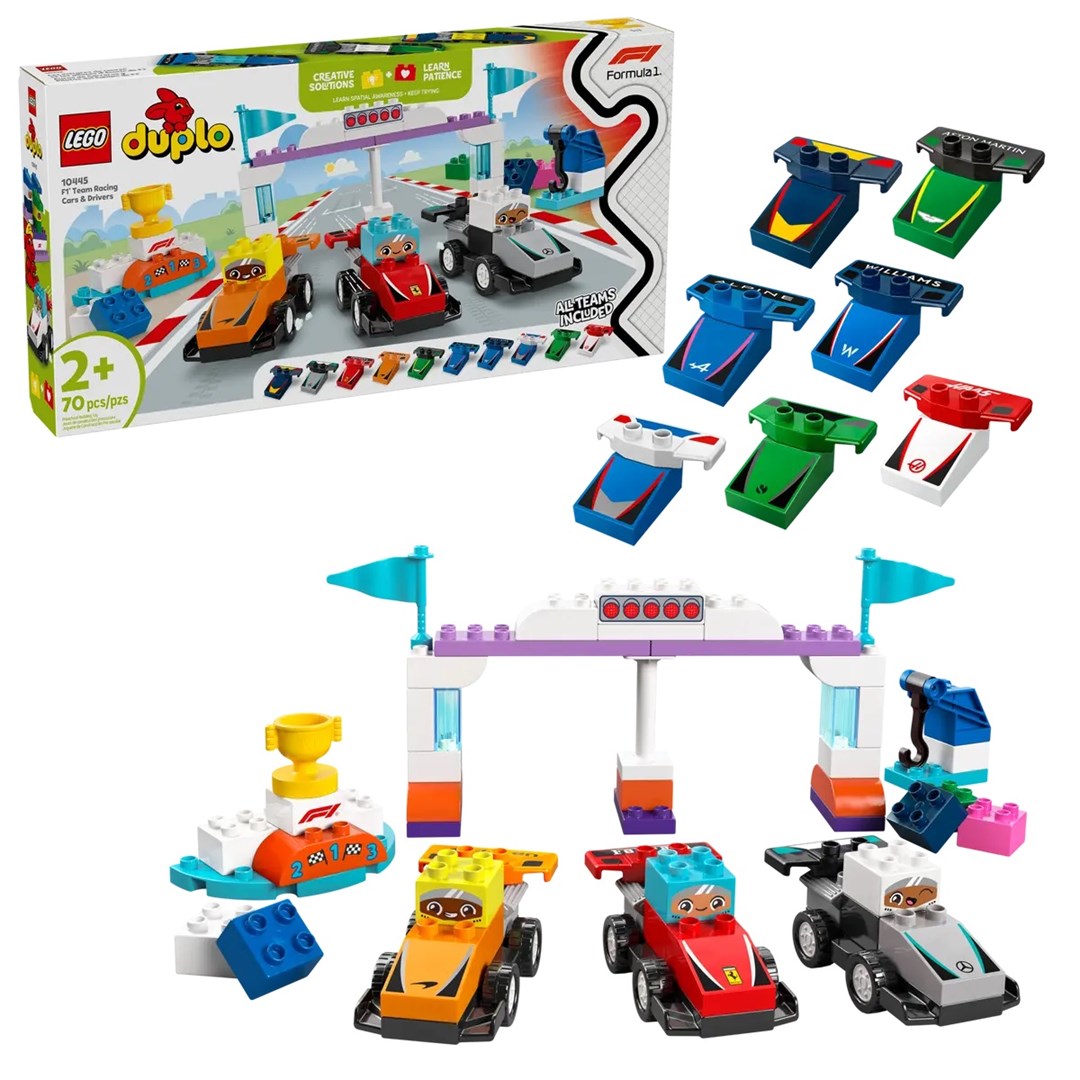 LEGO DUPLO 10445 F1 Team Race Cars Drivers