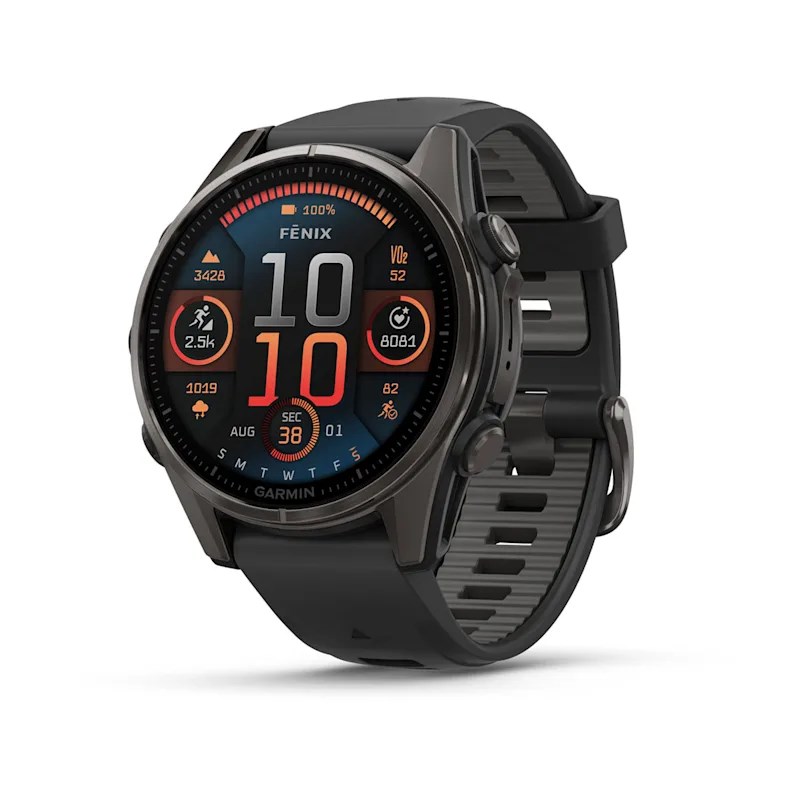 Garmin Fenix 8 3.3 Cm (1.3 ) AMOLED 43 Mm Digital 416 X 416 Pixels Touchscreen Black Wi-Fi GPS (Satellite)