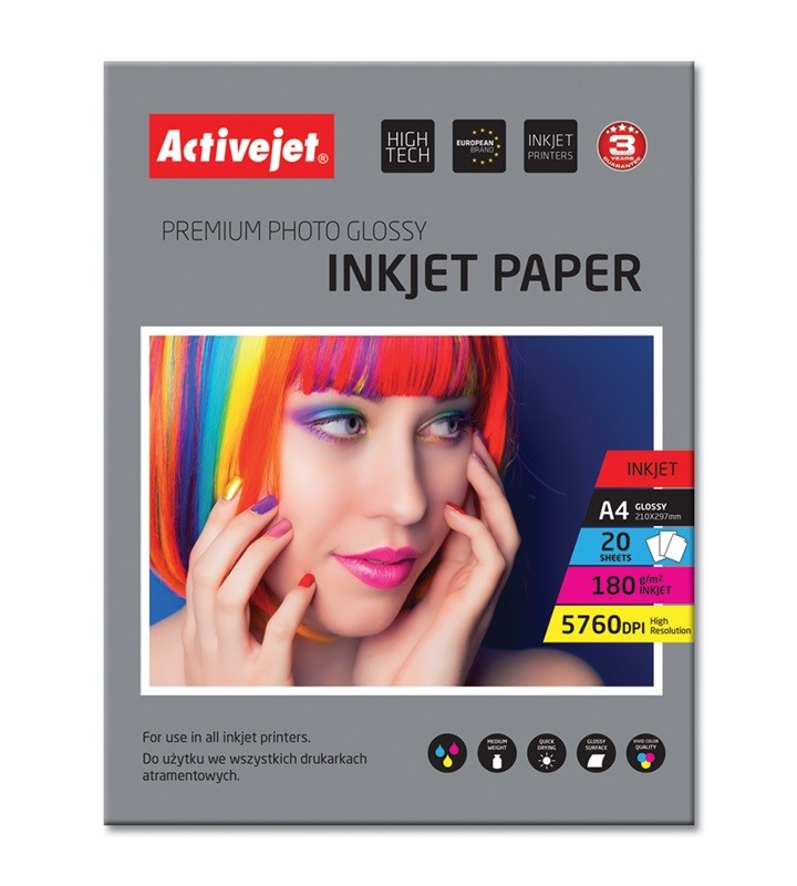 Activejet AP4-180G20 Photo Paper A4 20 Sheets