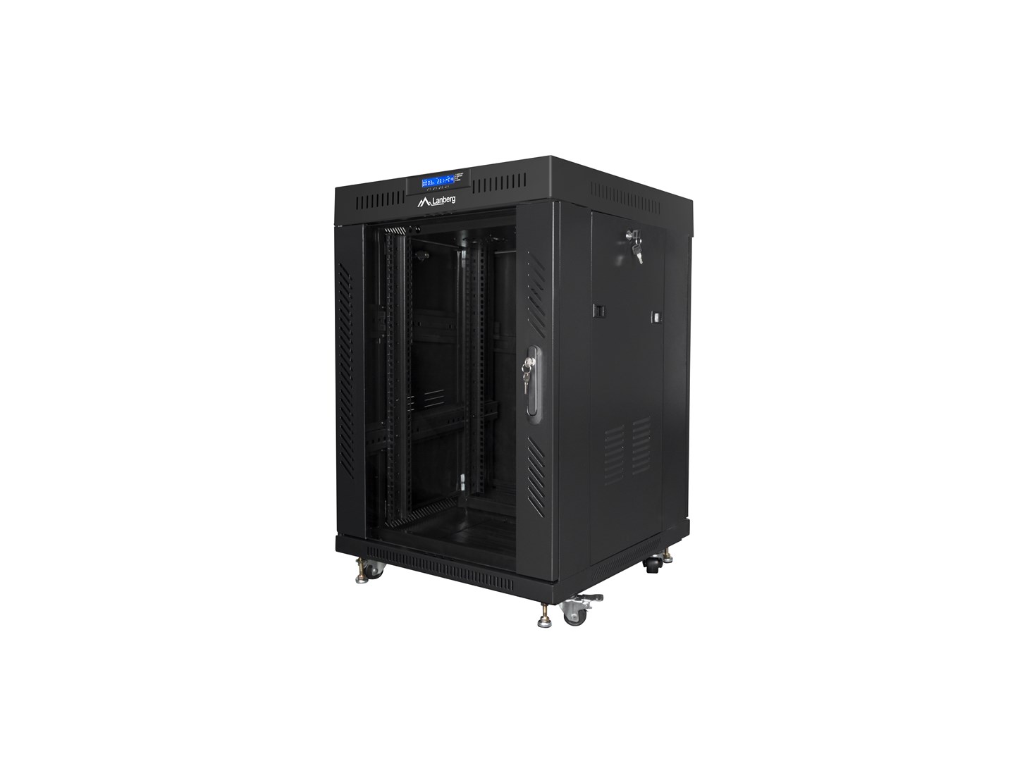 Lanberg FF01-6615-12BL rack cabinet 15U Freestanding rack Black