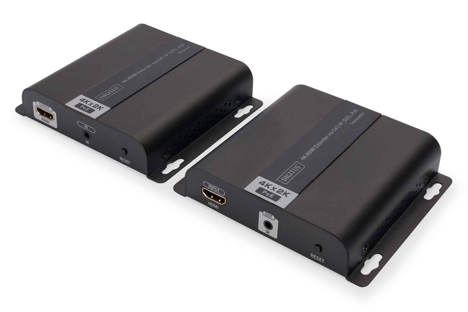 4K HDMI extender via CAT/IP (set), PoE