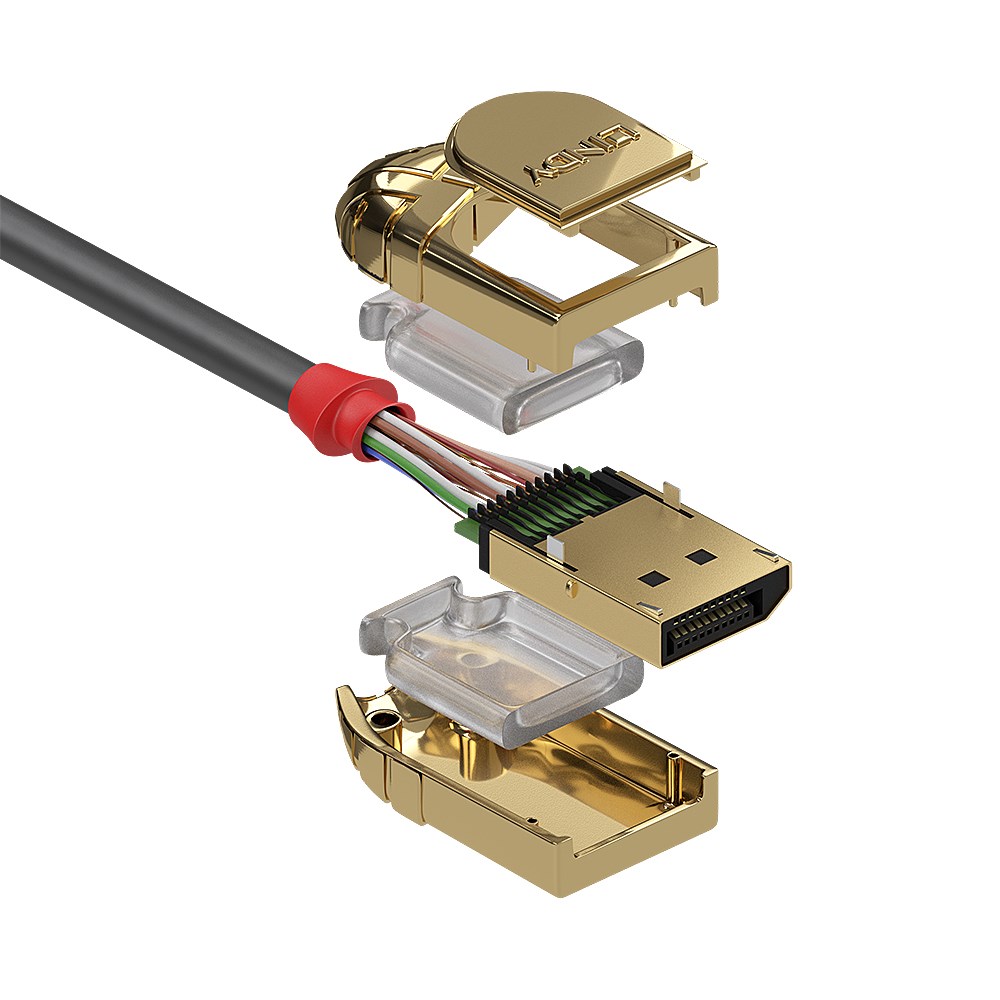 Lindy 3m DisplayPort 1.4 Cable, Gold Line