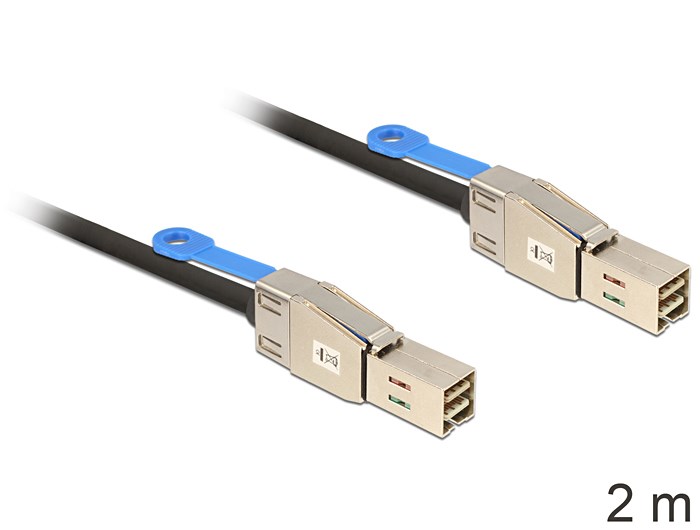 DeLOCK 83395 Serial Attached SCSI (SAS) cable 2 m Black