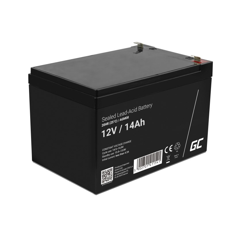 Green Cell Ersatzbatterie AGM08 12V/14Ah