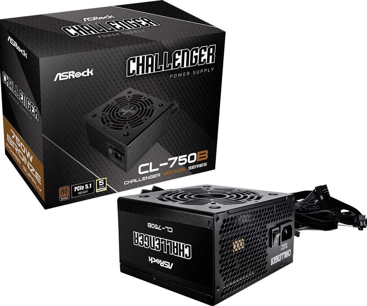Asrock Challenger CL-750B power supply unit 750 W 20+4 pin ATX ATX Black