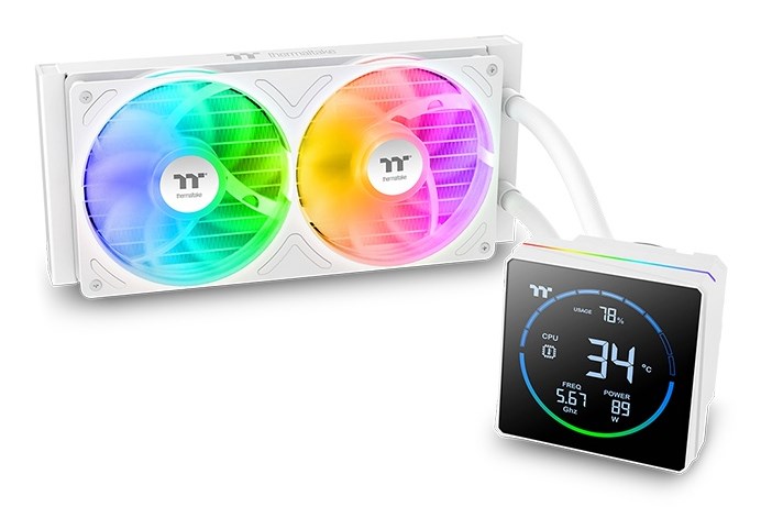 Thermaltake TH240-S V3 ARGB Processor All-in-one liquid cooler 12 cm White 1 pc(s)
