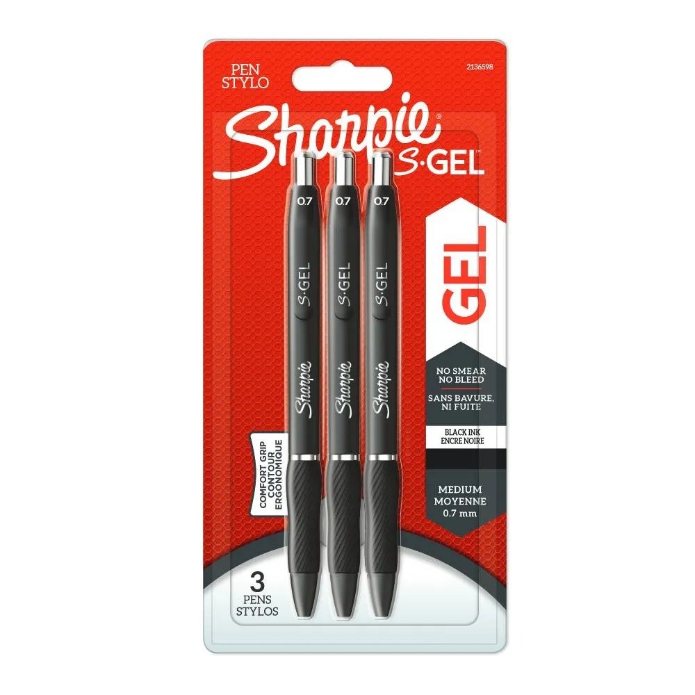 Gel Pen Sharpie S Gel Black - 3 Pcs.