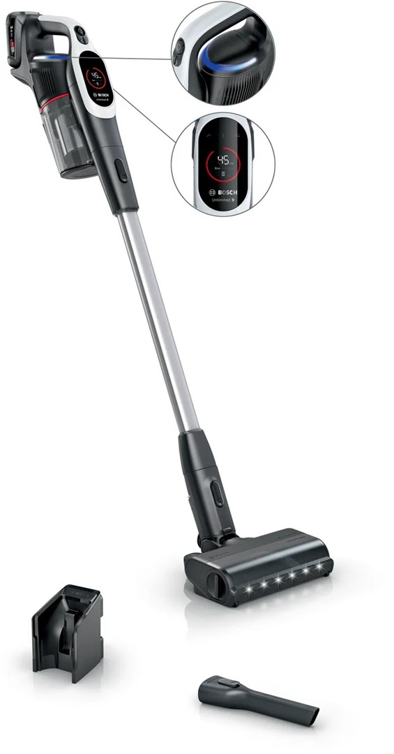 Bosch BCS931WBA Stick Vacuum/Electric Broom Battery Dry HEPA Bagless 0.4 L White 3 Ah