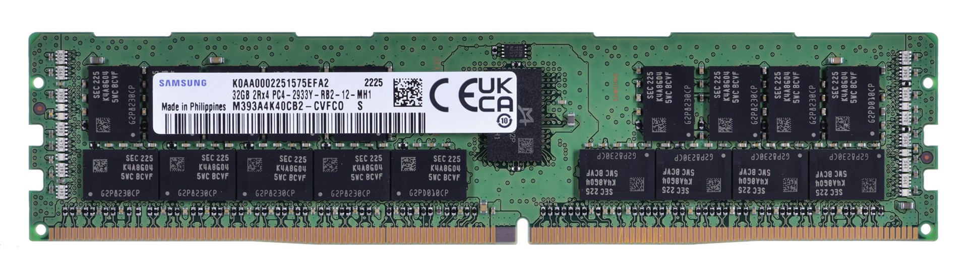Samsung M393A4K40CB2-CVF memory module 32 GB 1 x 32 GB DDR4 RDIMM ECC